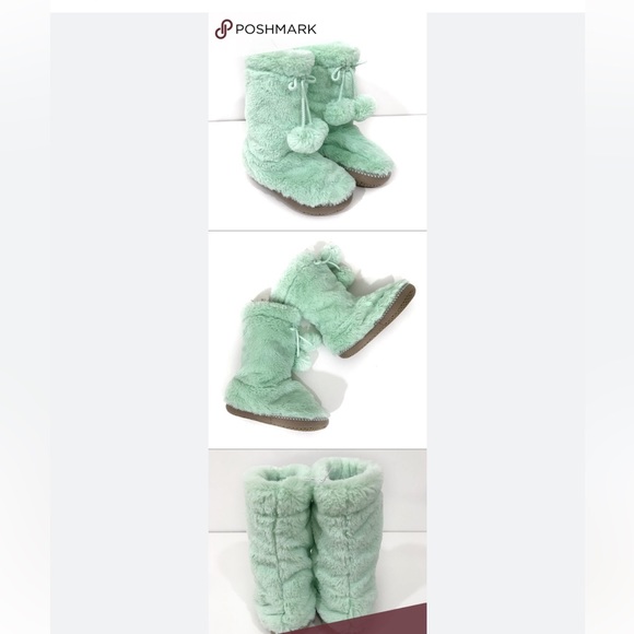 Old Navy Other - New Mint slippers with snowballs size 5/6 small size